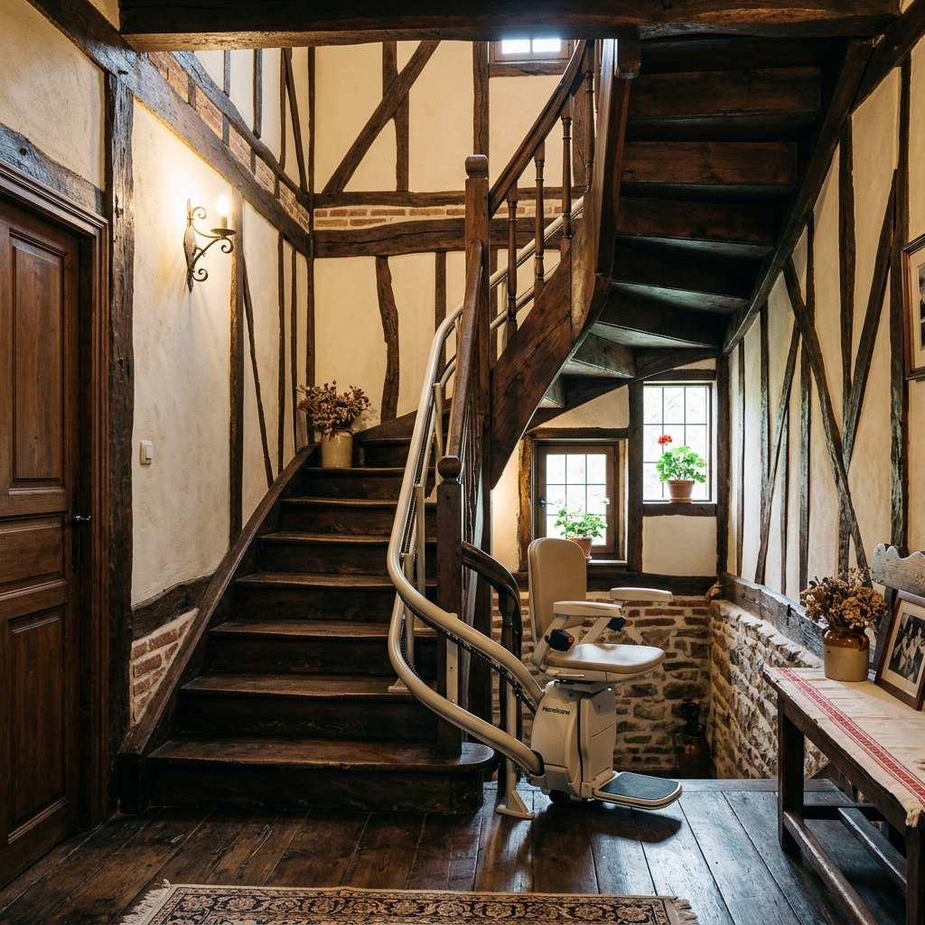 Monte-Escalier en Maison Basque (Etxe) : Adapter un Escalier Bois Centenaire